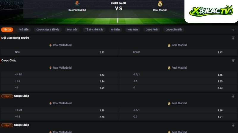 Valladolid vs Real Madrid