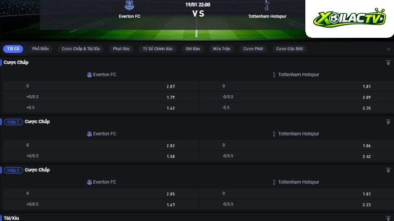 Everton vs Tottenham