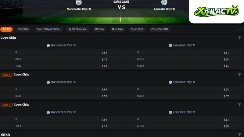 Man City vs Leicester