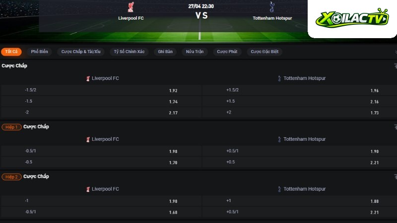 Liverpool vs Tottenham