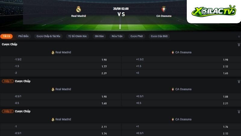 Real Madrid vs Osasuna