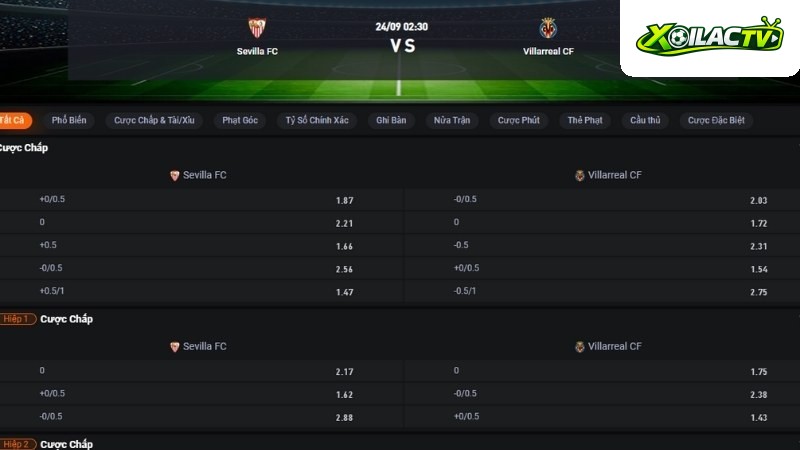 Sevilla vs Villarreal