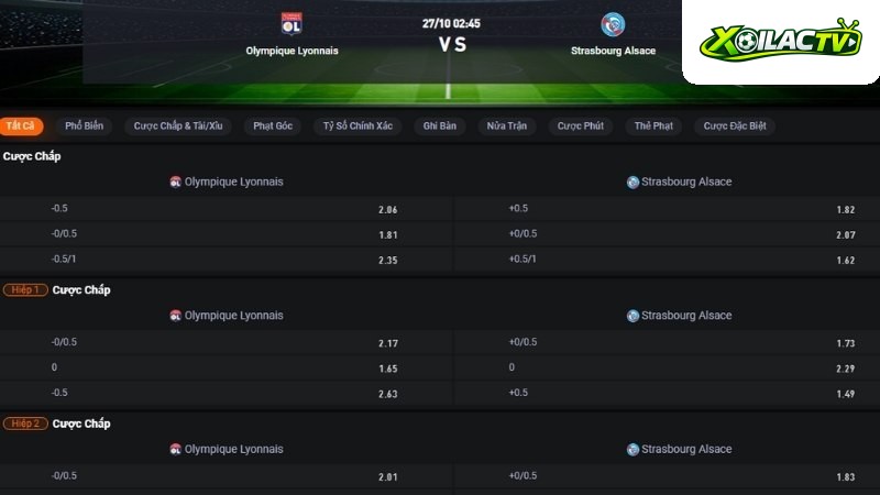 Lyon vs Strasbourg