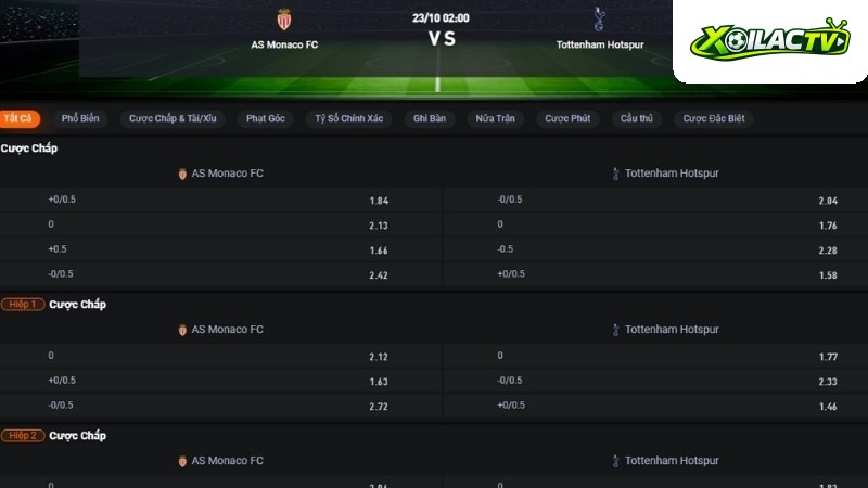 Monaco vs Tottenham